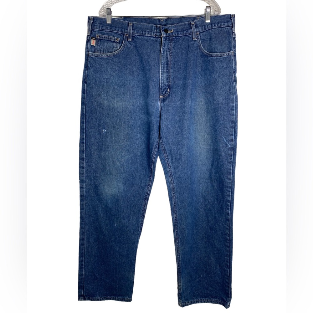 Carhartt FRB 100 Denim Jeans 40 32 FR Fire Resistant Relaxer Wide Leg